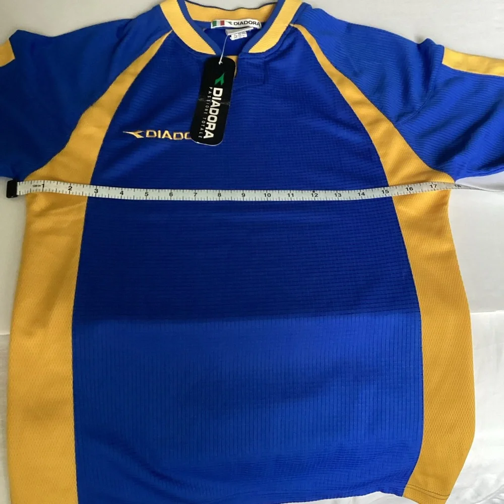 DIADORA Roma Team Jersey Youth Large Blue Yellow NWT Blokecore - Picture 13 of 15